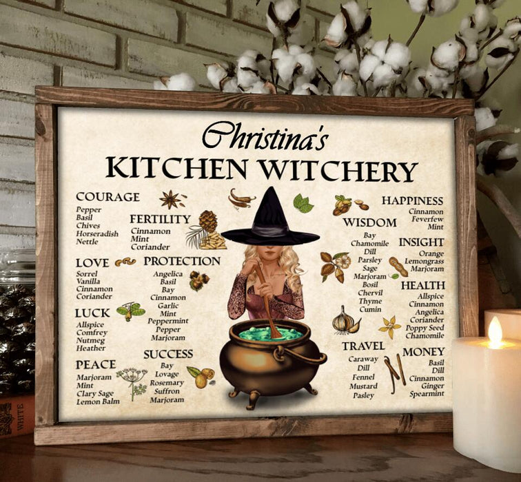 Custom Personalized Kitchen Witchery Poster - Gift Idea For Halloween/Wiccan Decor/Pagan Decor