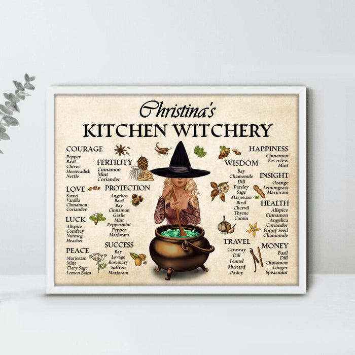 Custom Personalized Kitchen Witchery Poster - Gift Idea For Halloween/Wiccan Decor/Pagan Decor