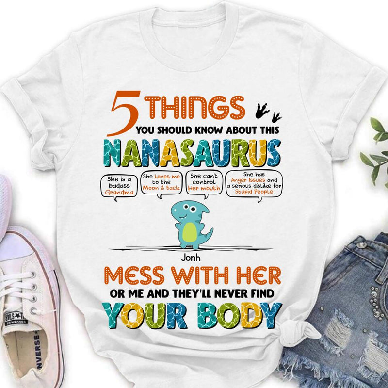 Personalized Nanasaurus Shirt/Hoodie - Mother's Day Gift Idea For Grandma, Mother - Up to 7 Kids - 5 Things You Should Know About This Nanasaurus
