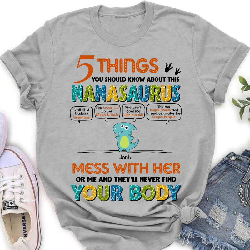 Personalized Nanasaurus Shirt/Hoodie - Mother's Day Gift Idea For Grandma, Mother - Up to 7 Kids - 5 Things You Should Know About This Nanasaurus