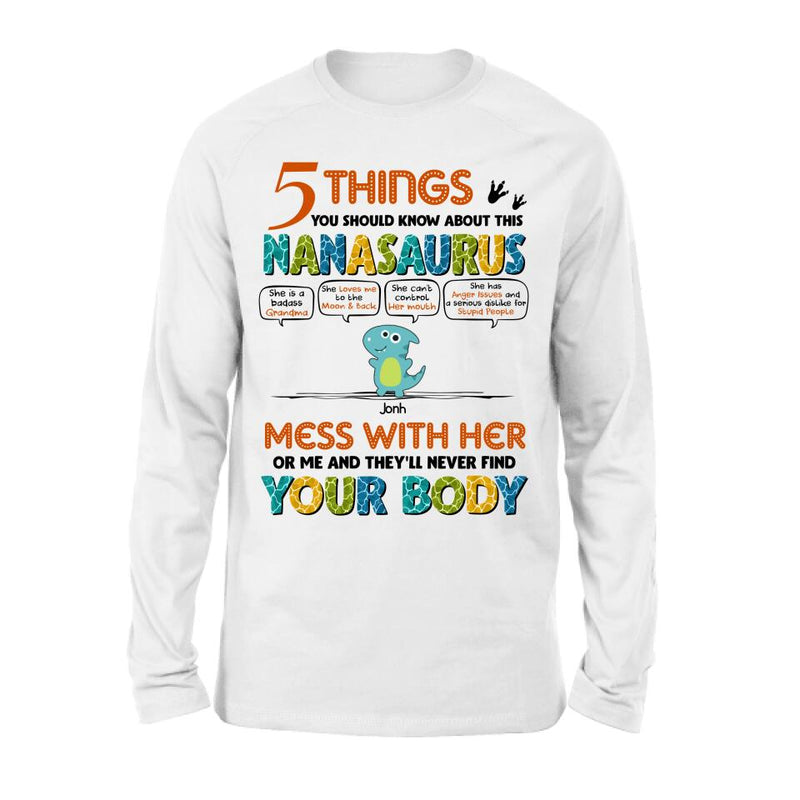 Personalized Nanasaurus Shirt/Hoodie - Mother's Day Gift Idea For Grandma, Mother - Up to 7 Kids - 5 Things You Should Know About This Nanasaurus