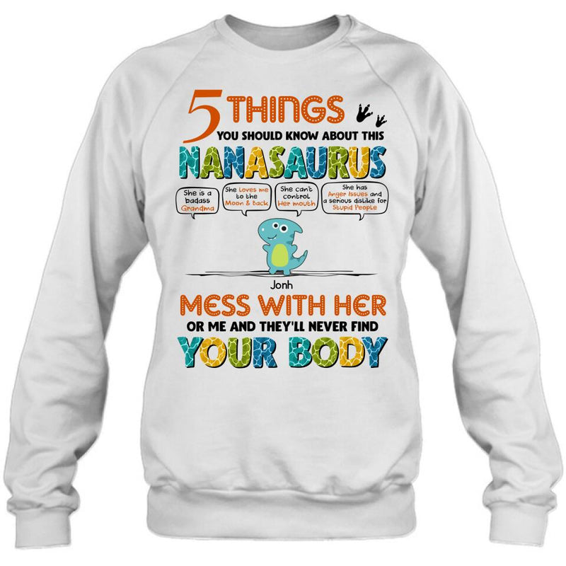 Personalized Nanasaurus Shirt/Hoodie - Mother's Day Gift Idea For Grandma, Mother - Up to 7 Kids - 5 Things You Should Know About This Nanasaurus