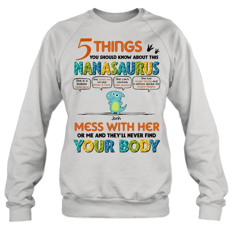 Personalized Nanasaurus Shirt/Hoodie - Mother's Day Gift Idea For Grandma, Mother - Up to 7 Kids - 5 Things You Should Know About This Nanasaurus