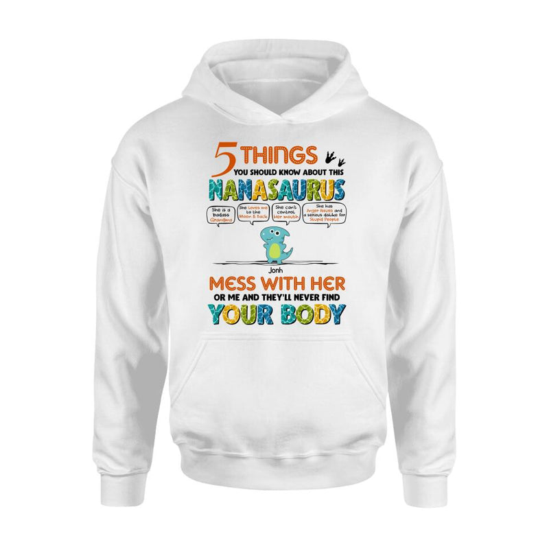 Personalized Nanasaurus Shirt/Hoodie - Mother's Day Gift Idea For Grandma, Mother - Up to 7 Kids - 5 Things You Should Know About This Nanasaurus