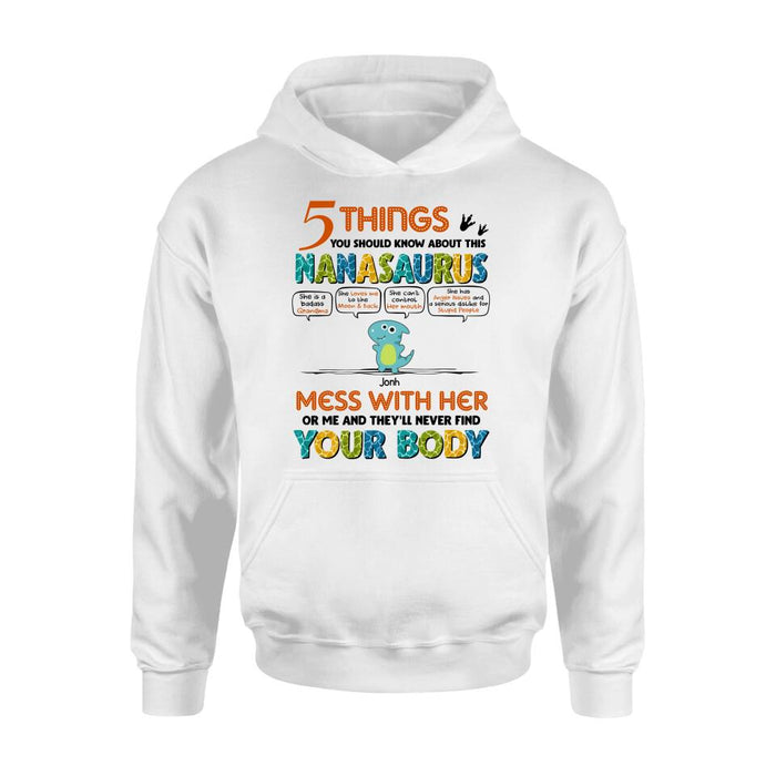 Custom Personalized Nanasaurus Shirt/ Hoodie - Mother's Day Gift Idea For Grandma, Mother - Upto 7 Kids - 5 Things You Should Know About This Nanasaurus