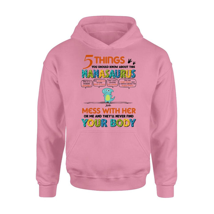 Custom Personalized Nanasaurus Shirt/ Hoodie - Mother's Day Gift Idea For Grandma, Mother - Upto 7 Kids - 5 Things You Should Know About This Nanasaurus