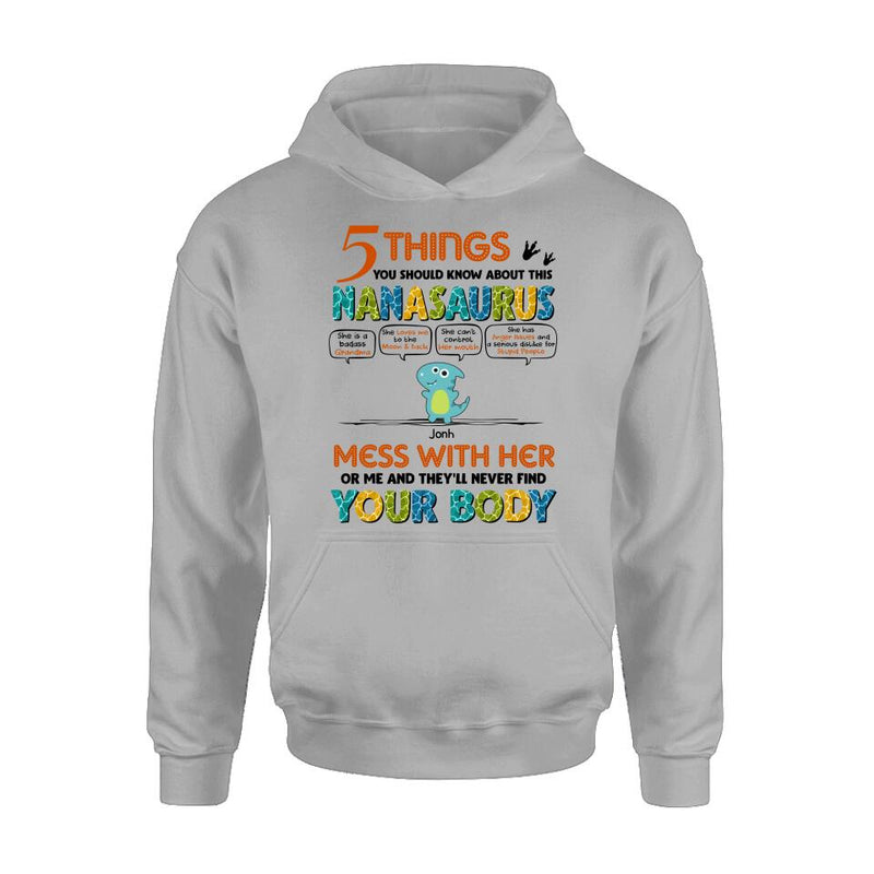 Personalized Nanasaurus Shirt/Hoodie - Mother's Day Gift Idea For Grandma, Mother - Up to 7 Kids - 5 Things You Should Know About This Nanasaurus