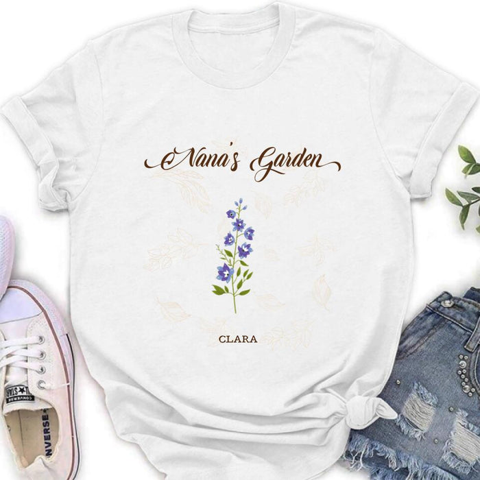 Custom Personalized Nana's Garden Shirt/ Pullover Hoodie - Gift Idea For Grandma With Upto 9 Grandkids