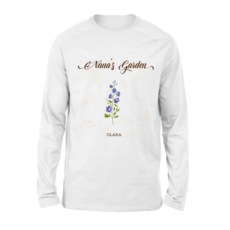 Personalized Nana's Garden Shirt/Pullover Hoodie - Gift Idea For Grandma With Up to 9 Grandkids