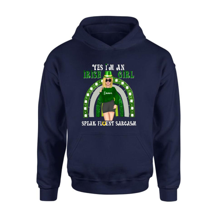 Custom Personalized Irish Girl Unisex T-shirt/ Sweatshirt/ Hoodie - Gift Idea For St Patrick's Day - I'm An Irish Girl