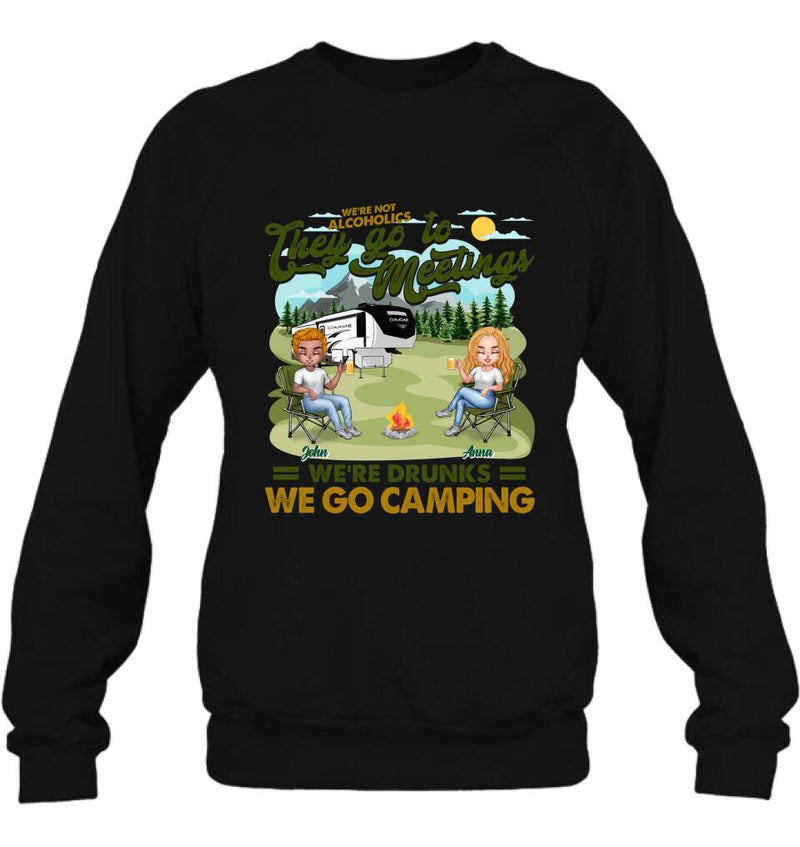 Personalized Camping Friend Shirt/Pullover Hoodie - Up to 6 People - Gift Idea For Friends/Camping Lover - We're Like A Really Small Gang