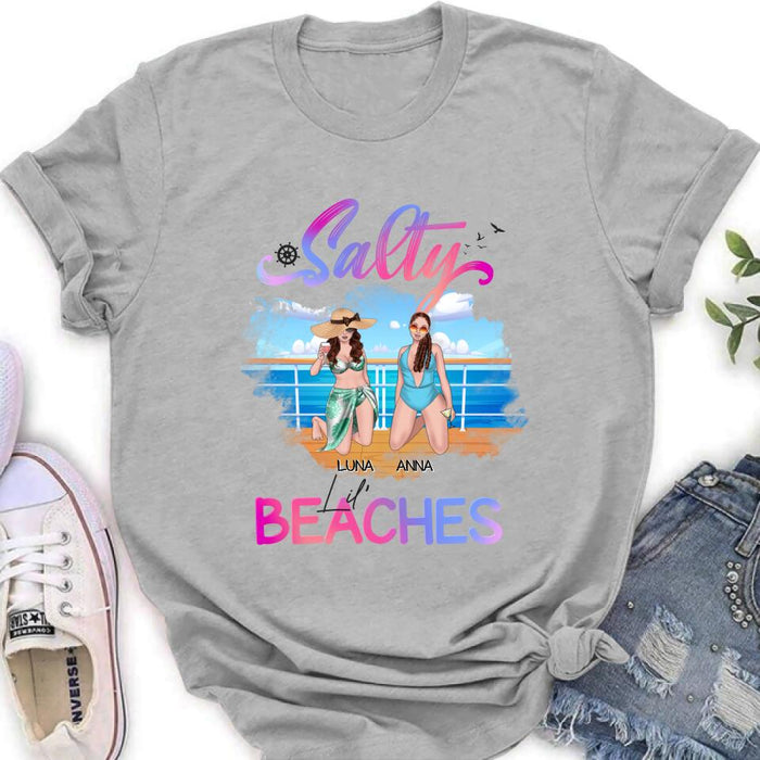 Custom Personalized Cruising Friends Shirt - Upto 4 People - Gift Idea For Friends - Salty Lil' Beaches