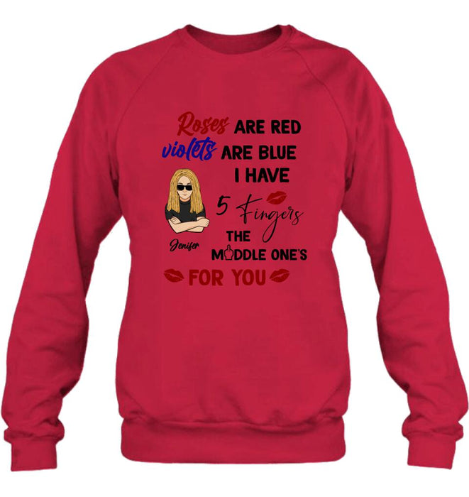 Custom Personalized Unisex T-shirt/ Sweatshirt/ Long Sleeve/ Hoodie - Gift Idea For Birthday - Roses Are Red, Violets Are Blue