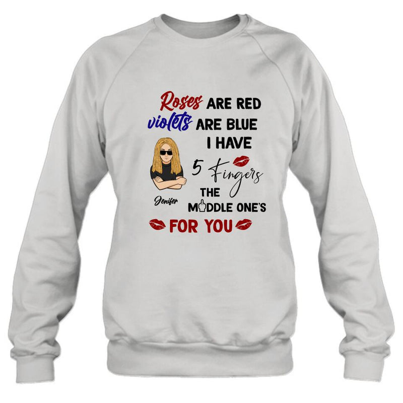 Personalized Unisex T-shirt/Sweatshirt/Long Sleeve/Hoodie - Gift Idea For Birthday - Roses Are Red, Violets Are Blue