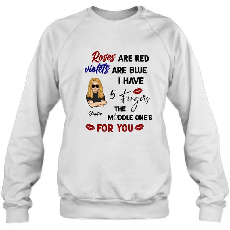 Personalized Unisex T-shirt/Sweatshirt/Long Sleeve/Hoodie - Gift Idea For Birthday - Roses Are Red, Violets Are Blue