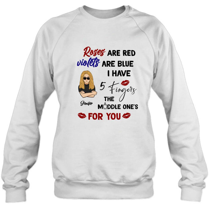 Custom Personalized Unisex T-shirt/ Sweatshirt/ Long Sleeve/ Hoodie - Gift Idea For Birthday - Roses Are Red, Violets Are Blue