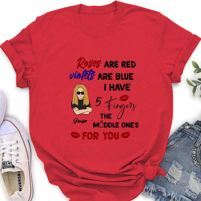 Custom Personalized Unisex T-shirt/ Sweatshirt/ Long Sleeve/ Hoodie - Gift Idea For Birthday - Roses Are Red, Violets Are Blue