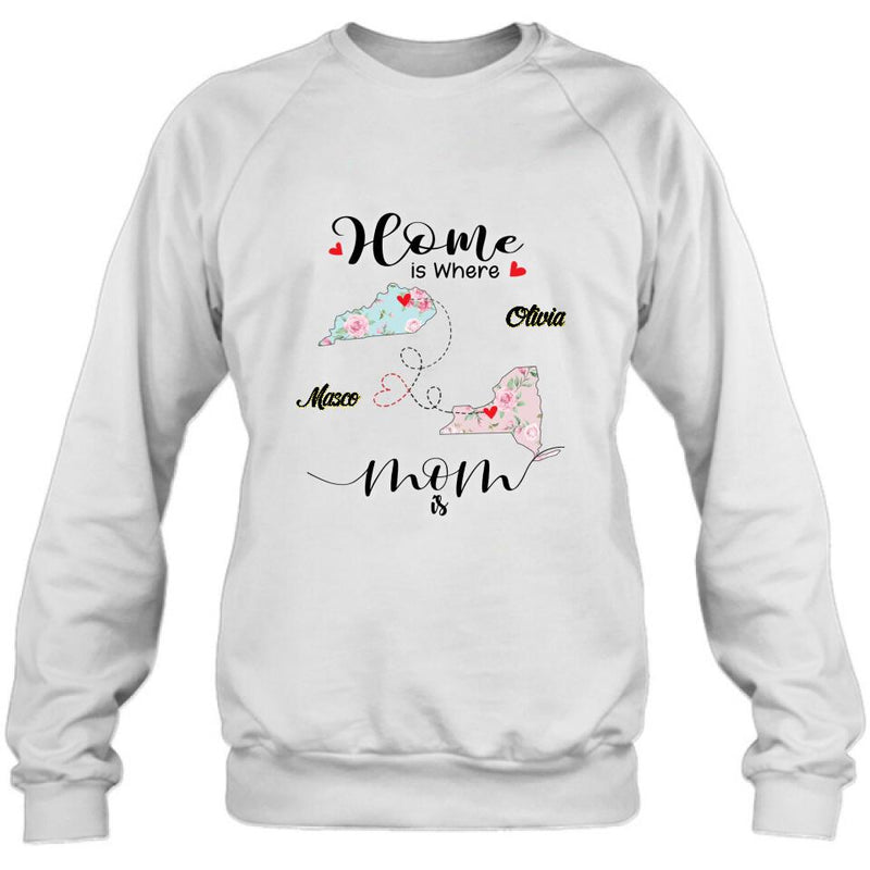 Personalized Long Distance Relationship Shirt - Best Gift Idea For Mother's Day/Father's Day - Home Is Where Dad Is