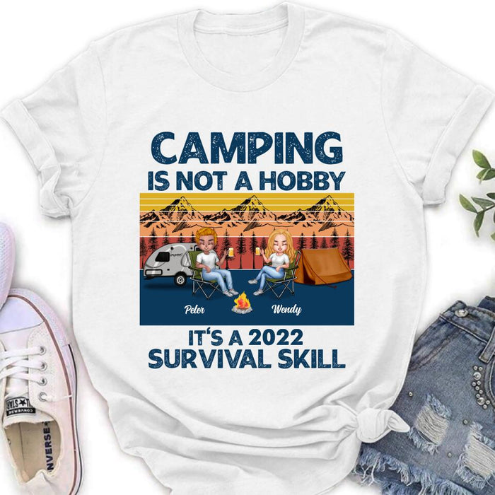 Custom Personalized Camping Unisex T-shirt/ Hoodie/ Sweatshirt/ Long Sleeve - Gift For Couple/ Single/ Camping Lovers - Camping Is Not A Hobby