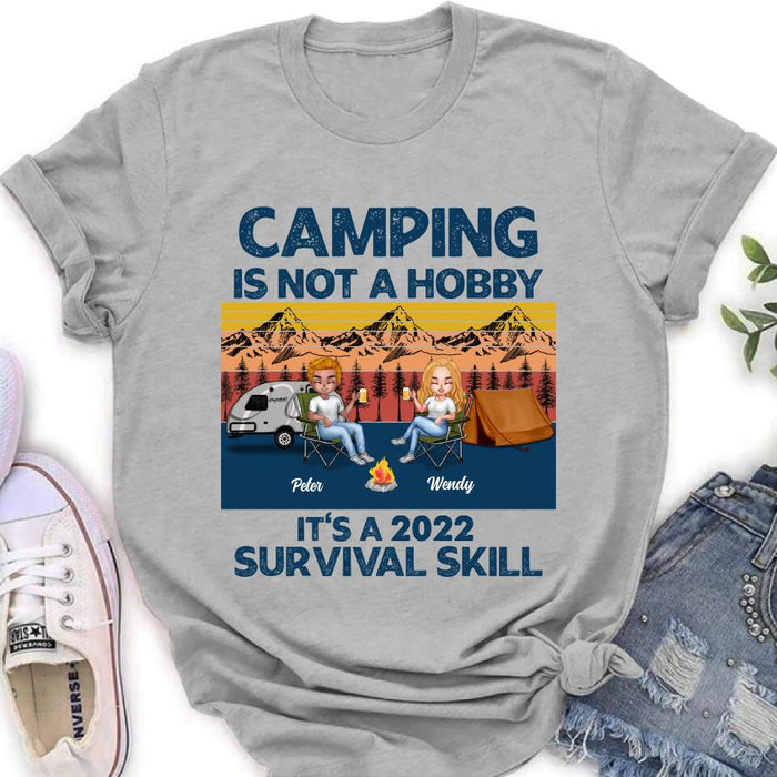 Custom Personalized Camping Unisex T-shirt/ Hoodie/ Sweatshirt/ Long Sleeve - Gift For Couple/ Single/ Camping Lovers - Camping Is Not A Hobby