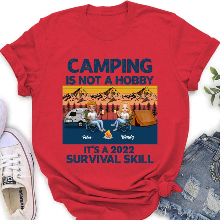 Custom Personalized Camping Unisex T-shirt/ Hoodie/ Sweatshirt/ Long Sleeve - Gift For Couple/ Single/ Camping Lovers - Camping Is Not A Hobby