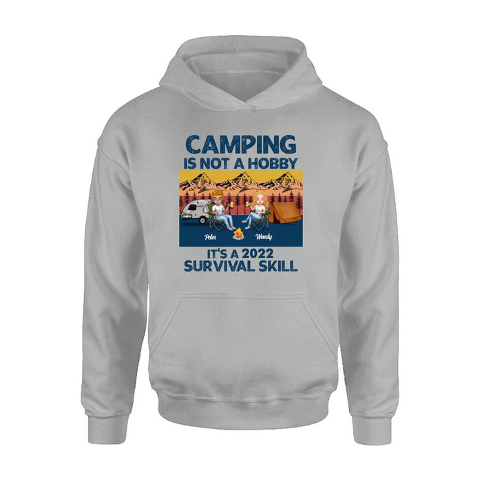 Custom Personalized Camping Unisex T-shirt/ Hoodie/ Sweatshirt/ Long Sleeve - Gift For Couple/ Single/ Camping Lovers - Camping Is Not A Hobby