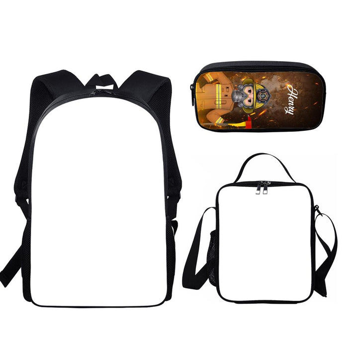 Custom Personalized Firefighter Bag Sets - Gift Idea For Kids/ Firefighter Lovers