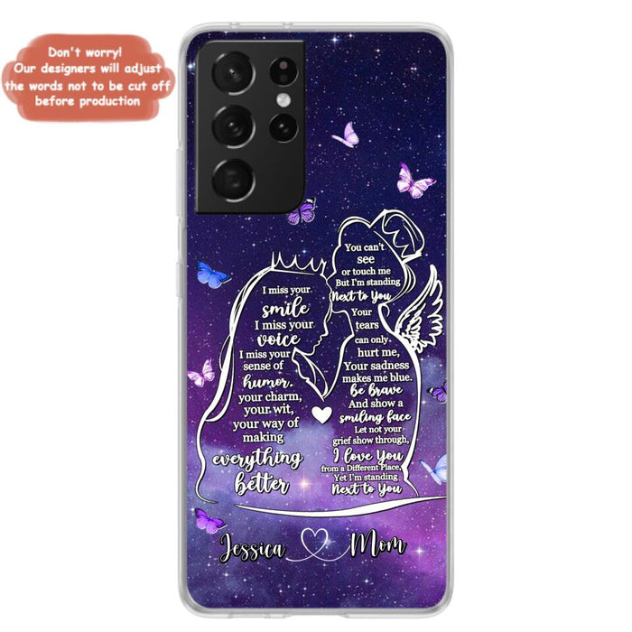 Custom Personalized Memorial Mom Phone Case - Gift Idea For Mom/Daughter - I'm Standing Next To You - Cases For iPhone & Samsung