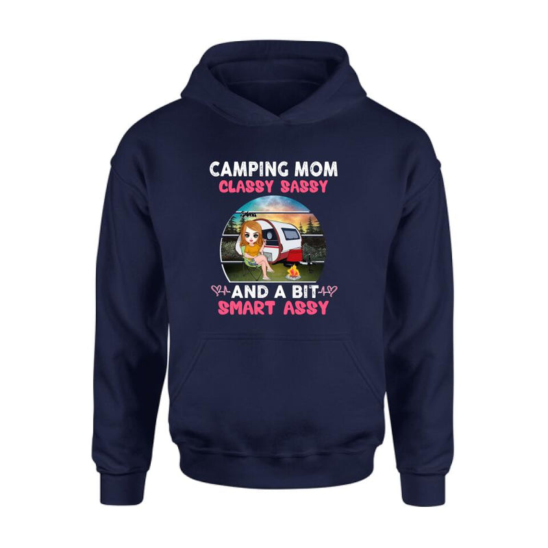 Personalized Camping Mom Shirt/Pullover Hoodie - Gift Idea For Camping Lover/Mother's Day - Camping Mom Classy Sassy And A Bit Smart Assy