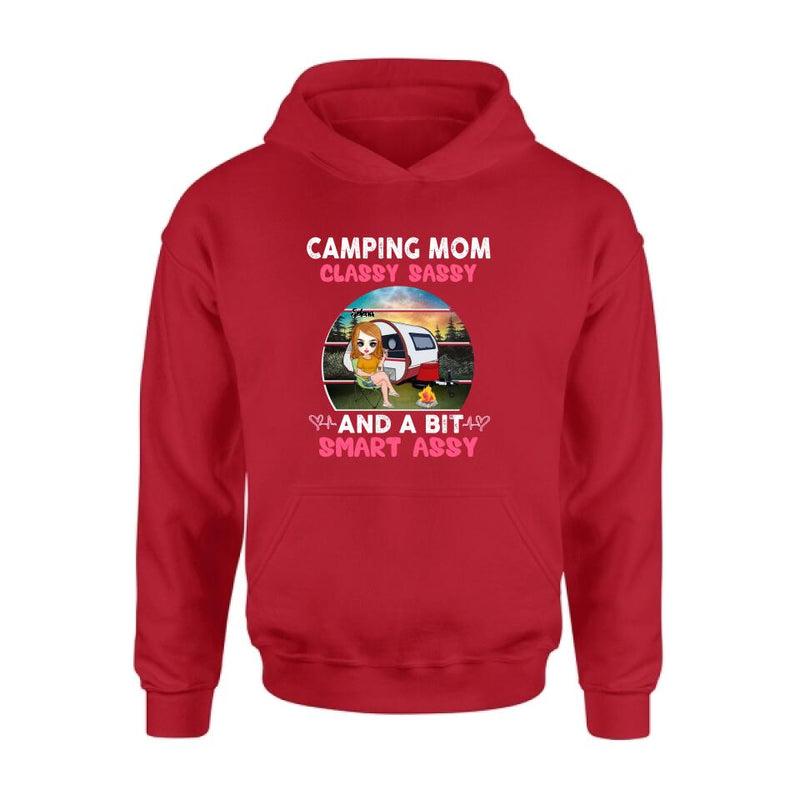 Personalized Camping Mom Shirt/Pullover Hoodie - Gift Idea For Camping Lover/Mother's Day - Camping Mom Classy Sassy And A Bit Smart Assy
