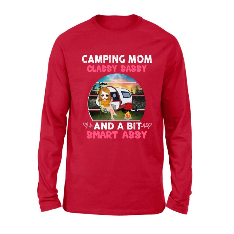 Personalized Camping Mom Shirt/Pullover Hoodie - Gift Idea For Camping Lover/Mother's Day - Camping Mom Classy Sassy And A Bit Smart Assy