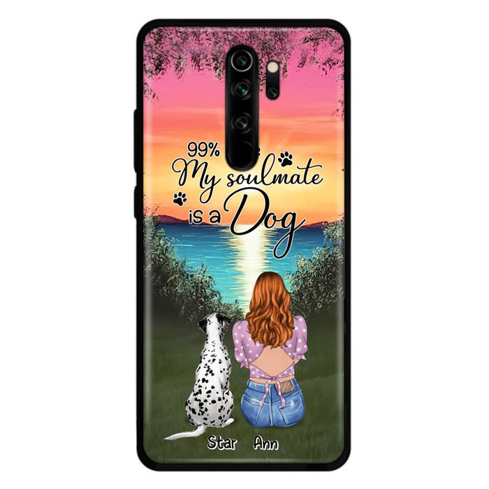 Custom Personalized Dog Mom Phone Case - Up to 4 Dogs - Gift Idea For Dog Lover - Just A Girl Who Loves Dogs - Case For Xiaomi, Oppo And Huawei