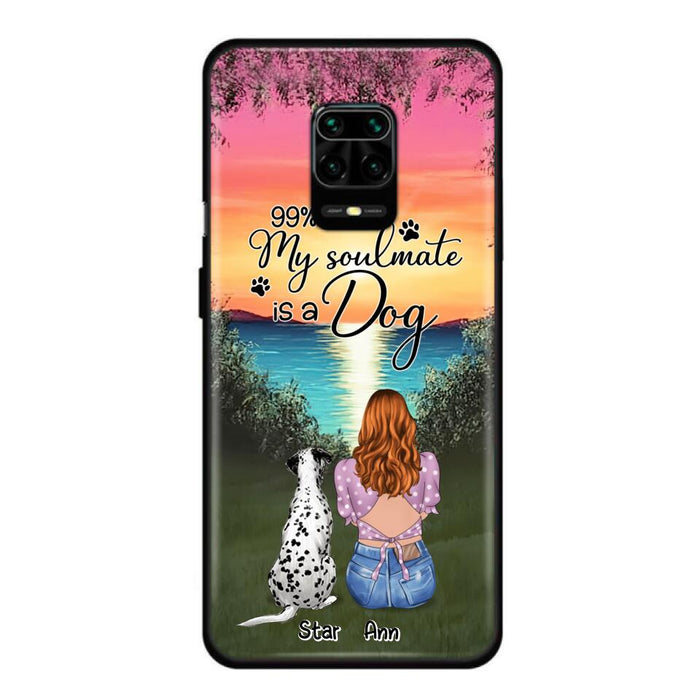 Custom Personalized Dog Mom Phone Case - Up to 4 Dogs - Gift Idea For Dog Lover - Just A Girl Who Loves Dogs - Case For Xiaomi, Oppo And Huawei