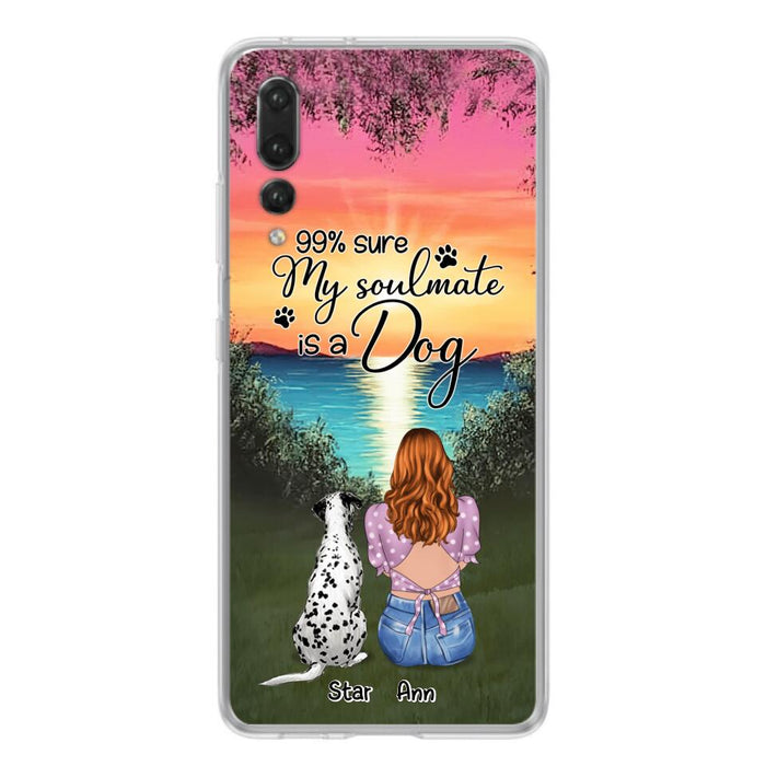 Custom Personalized Dog Mom Phone Case - Up to 4 Dogs - Gift Idea For Dog Lover - Just A Girl Who Loves Dogs - Case For Xiaomi, Oppo And Huawei