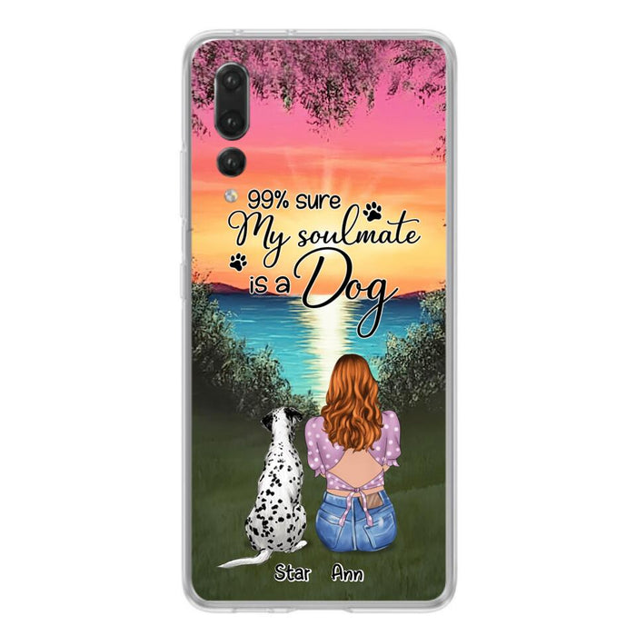 Custom Personalized Dog Mom Phone Case - Up to 4 Dogs - Gift Idea For Dog Lover - Just A Girl Who Loves Dogs - Case For Xiaomi, Oppo And Huawei