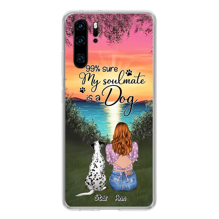 Custom Personalized Dog Mom Phone Case - Up to 4 Dogs - Gift Idea For Dog Lover - Just A Girl Who Loves Dogs - Case For Xiaomi, Oppo And Huawei