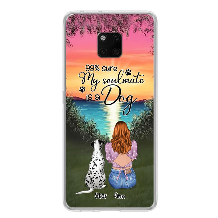 Custom Personalized Dog Mom Phone Case - Up to 4 Dogs - Gift Idea For Dog Lover - Just A Girl Who Loves Dogs - Case For Xiaomi, Oppo And Huawei