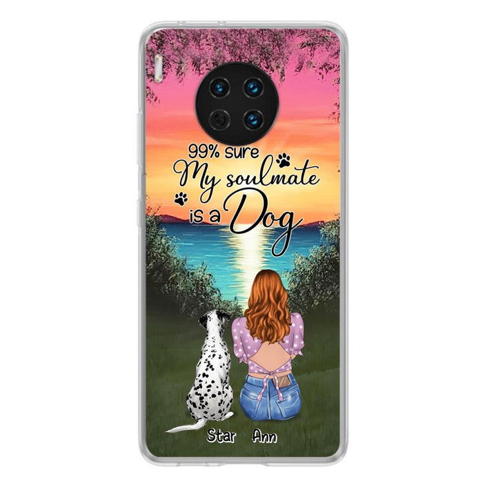 Custom Personalized Dog Mom Phone Case - Up to 4 Dogs - Gift Idea For Dog Lover - Just A Girl Who Loves Dogs - Case For Xiaomi, Oppo And Huawei