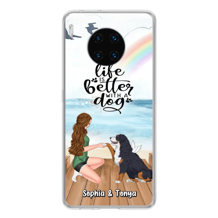 Custom Personalized Dog Mom Phone Case - Gift Idea For Dog Lovers - Life Is Better With A Dog - Case for Xiaomi, Huawei & Oppo