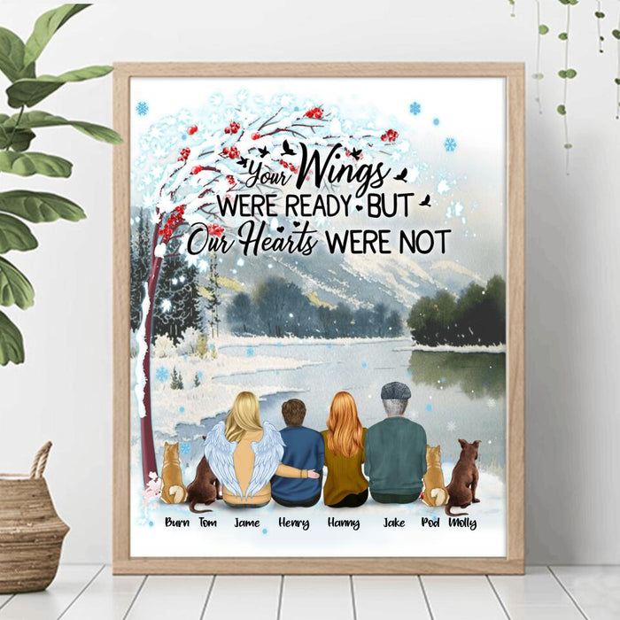 Custom Personalized Pet Mom Dad Poster - Best Gift For Family - Your Wings Were Ready But Our Hearts Were Not