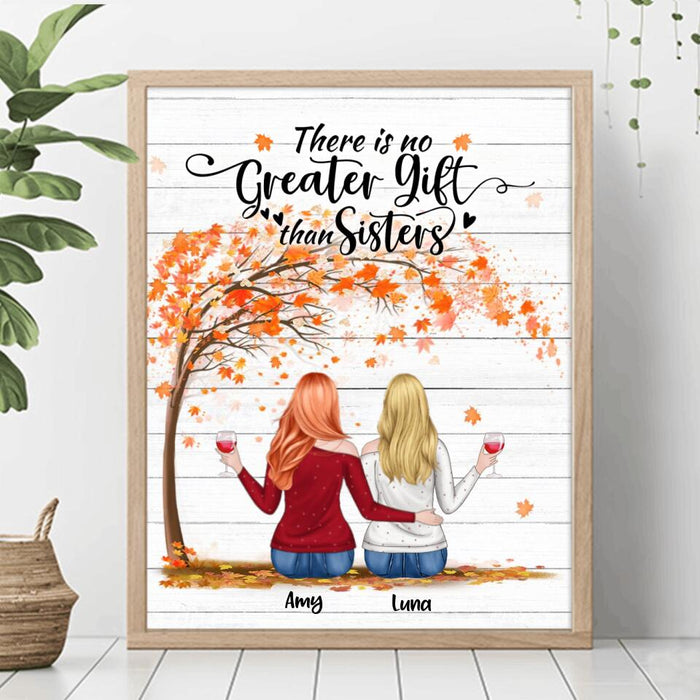 Custom Personalized Sisters Poster - Upto 7 Girls - Best Gift For Sisters/Friends - Sisters Give Hope When Life Is Low