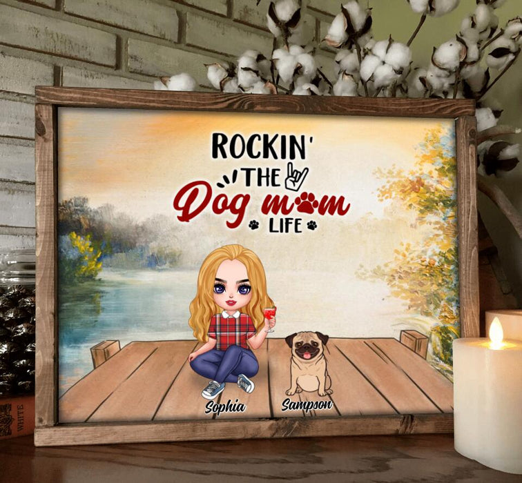 Custom Personalized Dog Mom Poster - Woman/Couple With Upto 4 Dogs - Gift Idea For Couple/ Dog Lovers - You Me And The Dogs