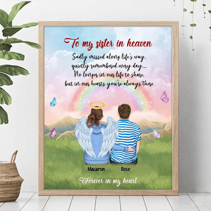Custom Personalized Memorial Siblings Poster - Gift for Family, Siblings, Brothers and Sisters - Up to 6 Siblings