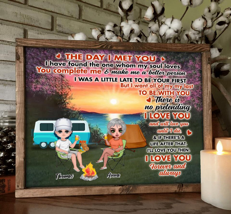 Custom Personalized Couple Camping Poster - Gift Idea For Couple/ Camping Lover - I Love You Forever And Always