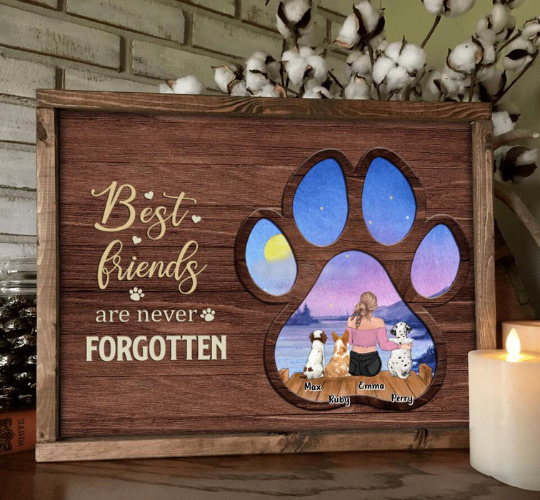 Custom Personalized Pet Mom/Dad Poster - Gift Idea For Pet Lover with up to 3 Pets - Best Friends Are Never Forgotten