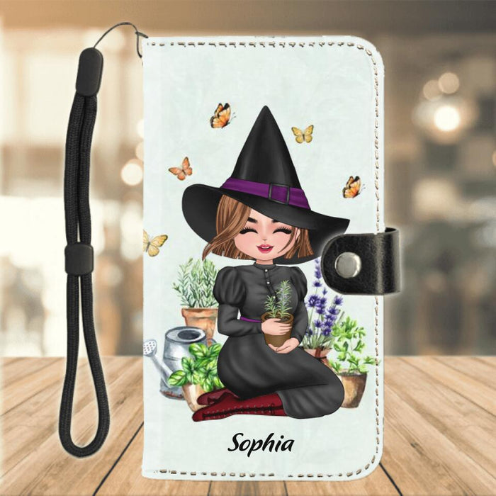 Custom Personalized Witchcraft And Gardening Phone Wallet - Gift Idea For Halloween - Witchcraft And Gardening Because Murder Is Wrong