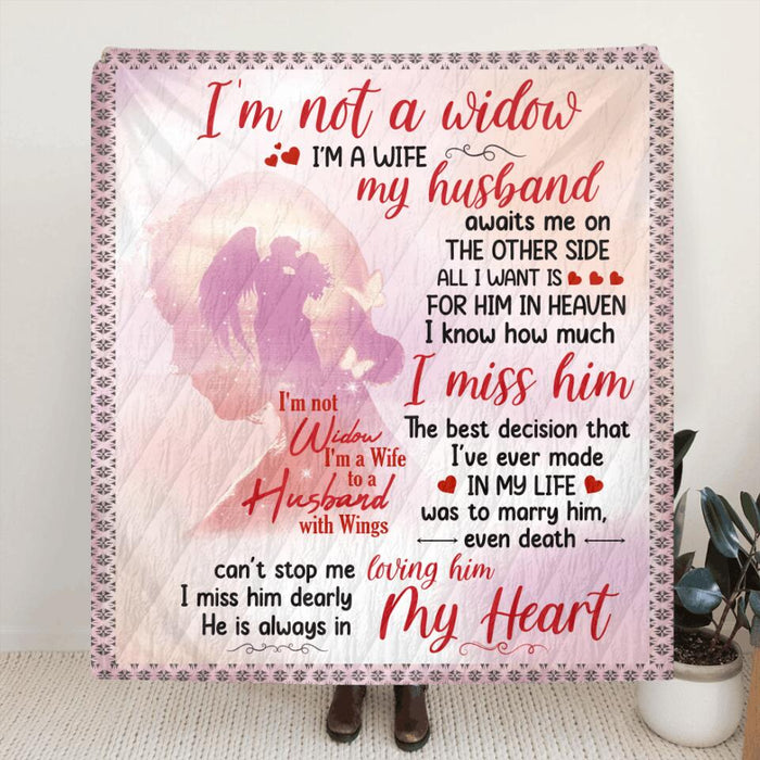 To My Husband In Heaven Single Layer Fleece/ Quilt - Memorial Best Gift Idea - He Is Always In My Heart