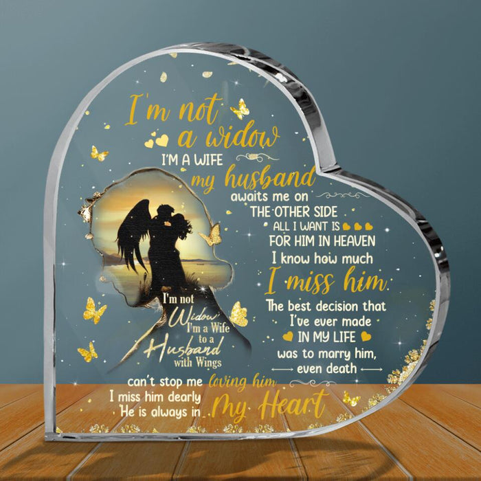 To My Husband In Heaven Crystal Heart - Memorial Best Gift Idea - He Is Always In My Heart