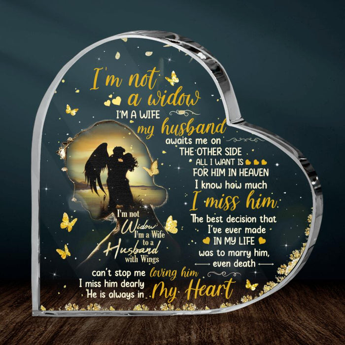 To My Husband In Heaven Crystal Heart - Memorial Best Gift Idea - He Is Always In My Heart