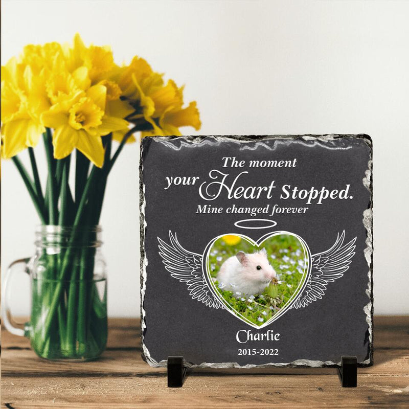 Personalized Memorial Mouse Square Lithograph - Gift Idea For Mouse Lovers - The Moment Your Heart Stopped Mine Changed Forever